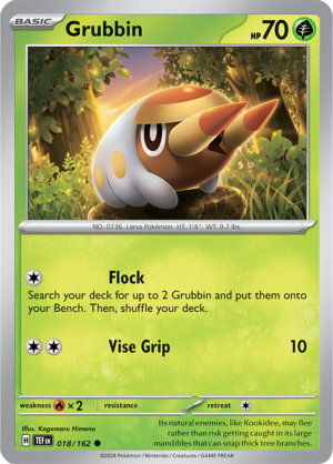 Pokémon TCG Grubbin – TEF 018/162 Common Regular – EN