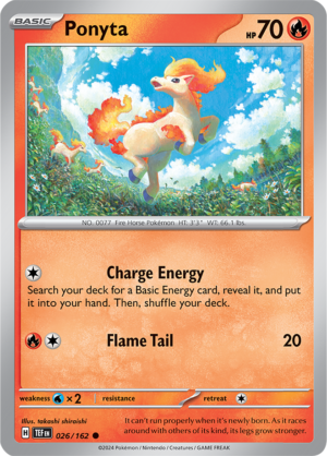 Pokémon TCG Ponyta – TEF 026/162 Common Regular – EN
