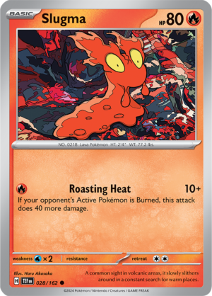Pokémon TCG Slugma – TEF 028/162 Common Regular – EN