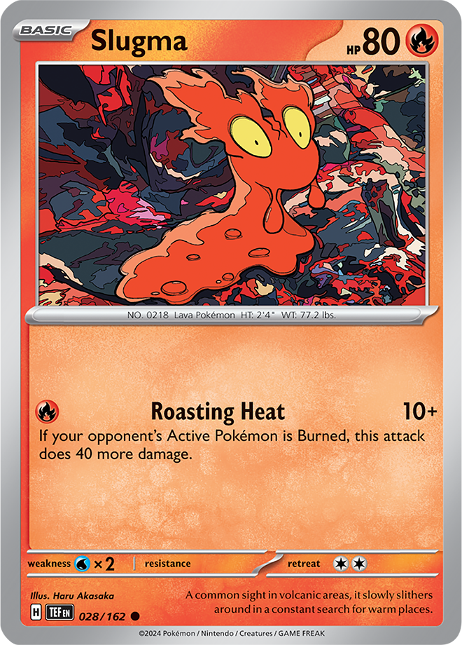 Pokémon TCG Slugma – TEF 028/162 Common Regular – EN