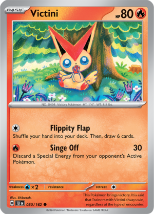 Pokémon TCG Victini – TEF 030/162 Common Reverse Holofoil – EN