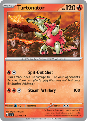 Pokémon TCG Turtonator – TEF 035/162 Common Regular – EN