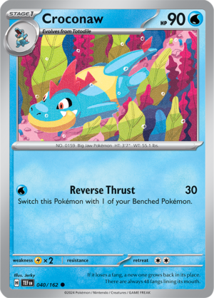 Pokémon TCG Croconaw – TEF 040/162 Common Regular – EN