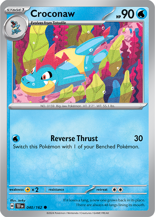 Pokémon TCG Croconaw – TEF 040/162 Common Regular – EN