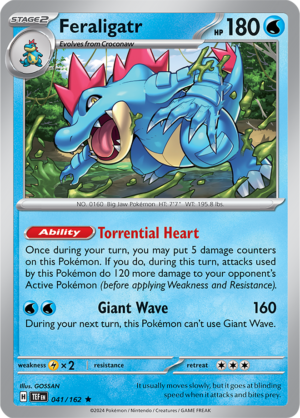 Pokémon TCG Feraligatr – TEF 041/162 Rare Holo – EN