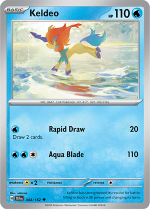 Pokémon TCG Keldeo – TEF 044/162 Uncommon Regular – EN