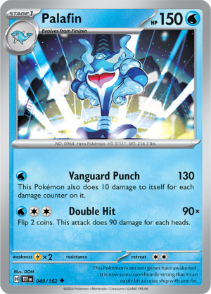 Pokémon TCG Palafin – TEF 049/162 Uncommon Reverse Holofoil – EN