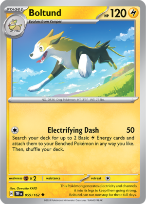 Pokémon TCG Boltund – TEF 059/162 Uncommon Regular – EN