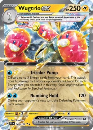 Pokémon TCG Wugtrio ex – TEF 060/162 Double Rare Holo – EN