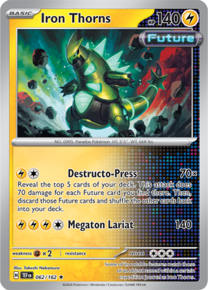 Pokémon TCG Iron Thorns – TEF 062/162 Rare Holo – EN
