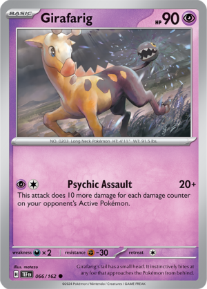 Pokémon TCG Girafarig – TEF 066/162 Common Regular – EN