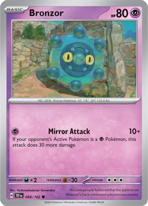 Pokémon TCG Bronzor – TEF 068/162 Common Regular – EN
