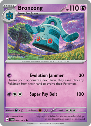 Pokémon TCG Bronzong – TEF 069/162 Uncommon Regular – EN