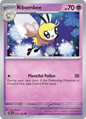 Pokémon TCG Ribombee – TEF 076/162 Uncommon Reverse Holofoil – EN