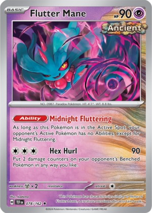 Pokémon TCG Flutter Mane – TEF 078/162 Rare Holo – EN