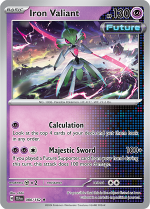 Pokémon TCG Iron Valiant – TEF 080/162 Rare Holo – EN
