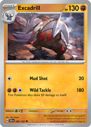 Pokémon TCG Excadrill – TEF 086/162 Uncommon Regular – EN