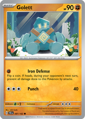Pokémon TCG Golett – TEF 087/162 Common Regular – EN