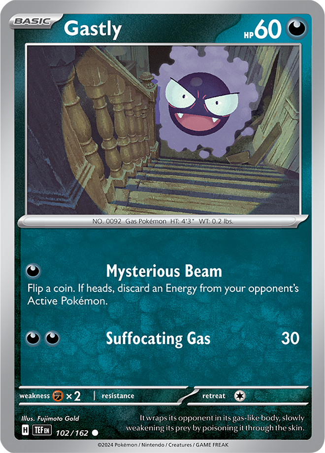 Pokémon TCG Gastly – TEF 102/162 Common Regular – EN