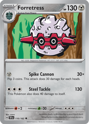 Pokémon TCG Forretress – TEF 110/162 Uncommon Reverse Holofoil – EN
