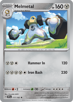 Pokémon TCG Melmetal – TEF 117/162 Rare Reverse Holofoil – EN