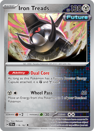 Pokémon TCG Iron Treads – TEF 118/162 Uncommon Reverse Holofoil – EN
