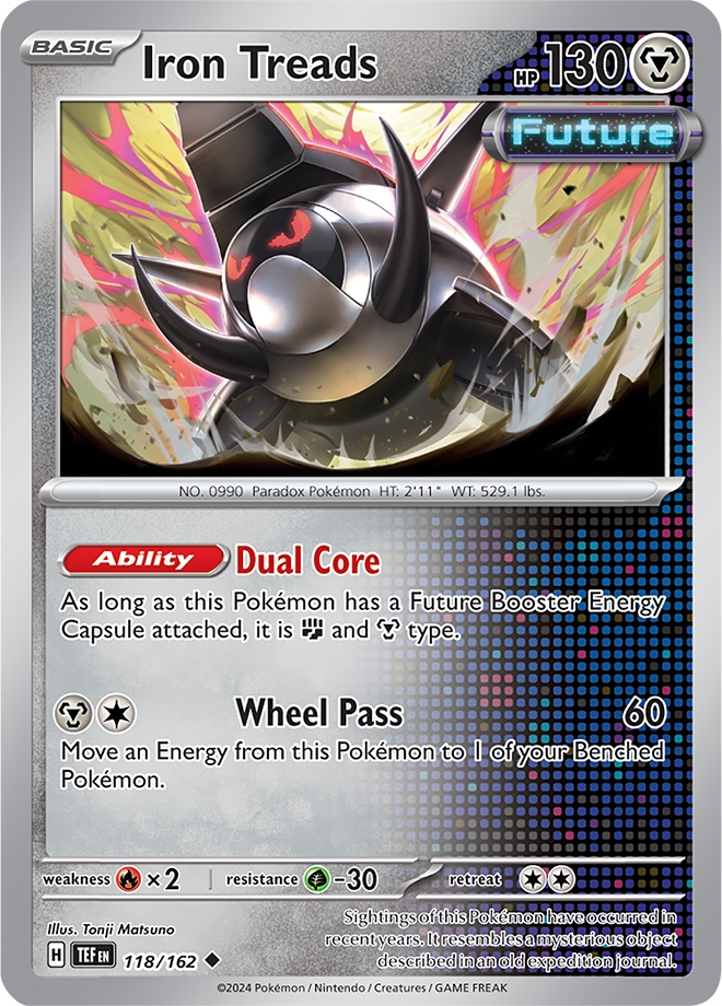 Pokémon TCG Iron Treads – TEF 118/162 Uncommon Reverse Holofoil – EN