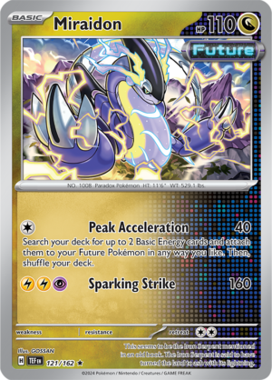 Pokémon TCG Miraidon – TEF 121/162 Rare Reverse Holofoil – EN