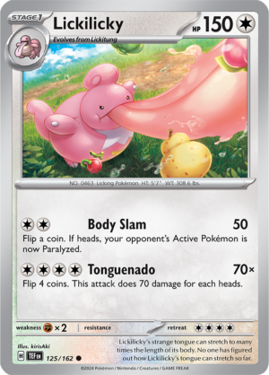 Pokémon TCG Lickilicky – TEF 125/162 Common Reverse Holofoil – EN