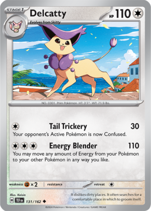 Pokémon TCG Delcatty – TEF 131/162 Uncommon Reverse Holofoil – EN