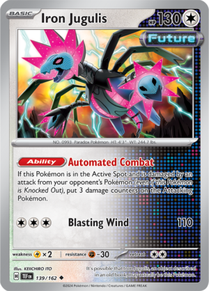 Pokémon TCG Iron Jugulis – TEF 139/162 Uncommon Reverse Holofoil – EN