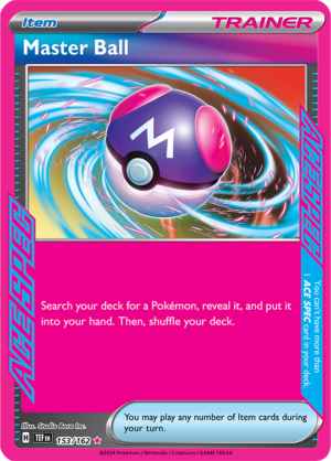 Pokémon TCG Master Ball – TEF 153/162 ACE SPEC Rare Holo – EN