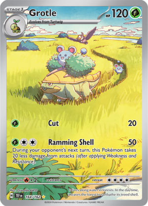Pokémon TCG Grotle – TEF 164/162 Illustration Rare Holo – EN