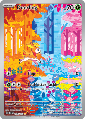 Pokémon TCG Deerling – TEF 165/162 Illustration Rare Holo – EN