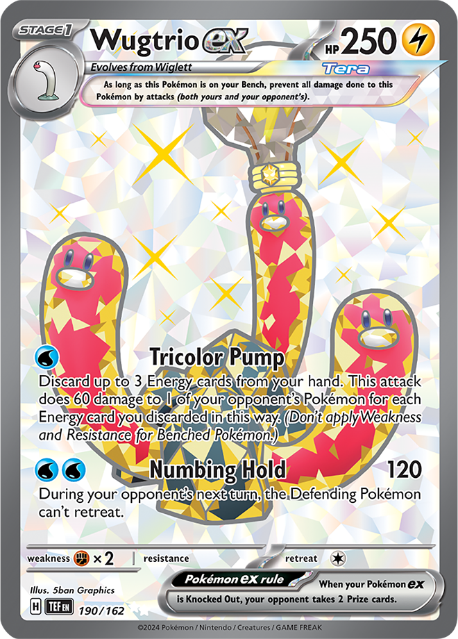 Pokémon TCG Wugtrio ex – TEF 190/162 Ultra Rare Holo – EN