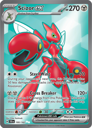 Pokémon TCG Scizor ex – TEF 195/162 Ultra Rare Holo – EN