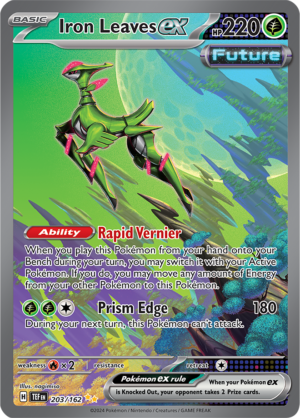 Pokémon TCG Iron Leaves ex – TEF 203/162 Special Illustration Rare Holo – EN