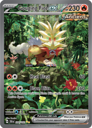 Pokémon TCG Gouging Fire ex – TEF 204/162 Special Illustration Rare Holo – EN