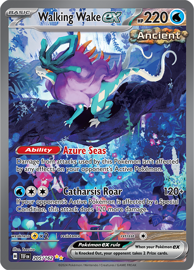 Pokémon TCG Walking Wake ex – TEF 205/162 Special Illustration Rare Holo – EN