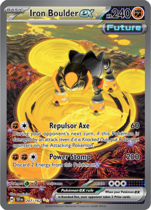 Pokémon TCG Iron Boulder ex – TEF 207/162 Special Illustration Rare Holo – EN