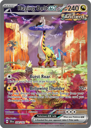 Pokémon TCG Raging Bolt ex – TEF 208/162 Special Illustration Rare Holo – EN