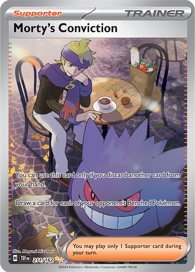 Pokémon TCG Morty's Conviction – TEF 211/162 Special Illustration Rare Holo – EN