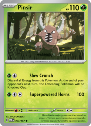 Pokémon TCG Pinsir – TWM 003/167 Common Regular – EN