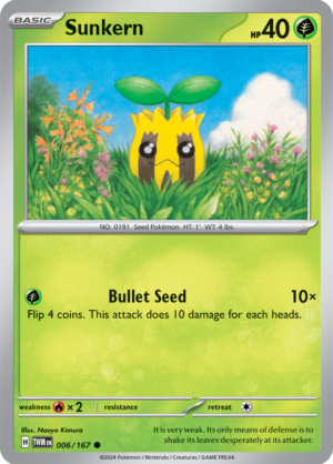 Pokémon TCG Sunkern – TWM 006/167 Common Regular – EN
