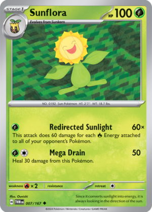Pokémon TCG Sunflora – TWM 007/167 Uncommon Regular – EN