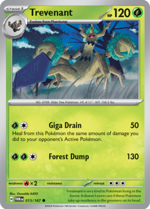 Pokémon TCG Trevenant – TWM 013/167 Common Regular – EN