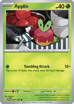 Pokémon TCG Applin – TWM 017/167 Common Regular – EN