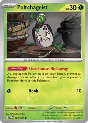 Pokémon TCG Poltchageist – TWM 020/167 Common Regular – EN