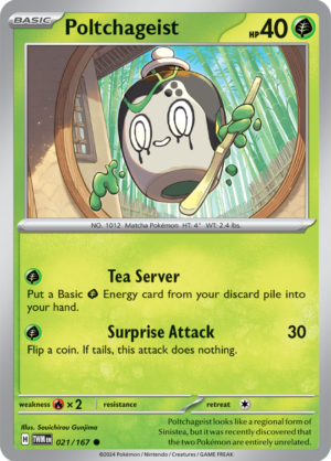 Pokémon TCG Poltchageist – TWM 021/167 Common Regular – EN