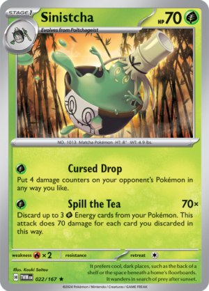 Pokémon TCG Sinistcha – TWM 022/167 Rare Holo – EN